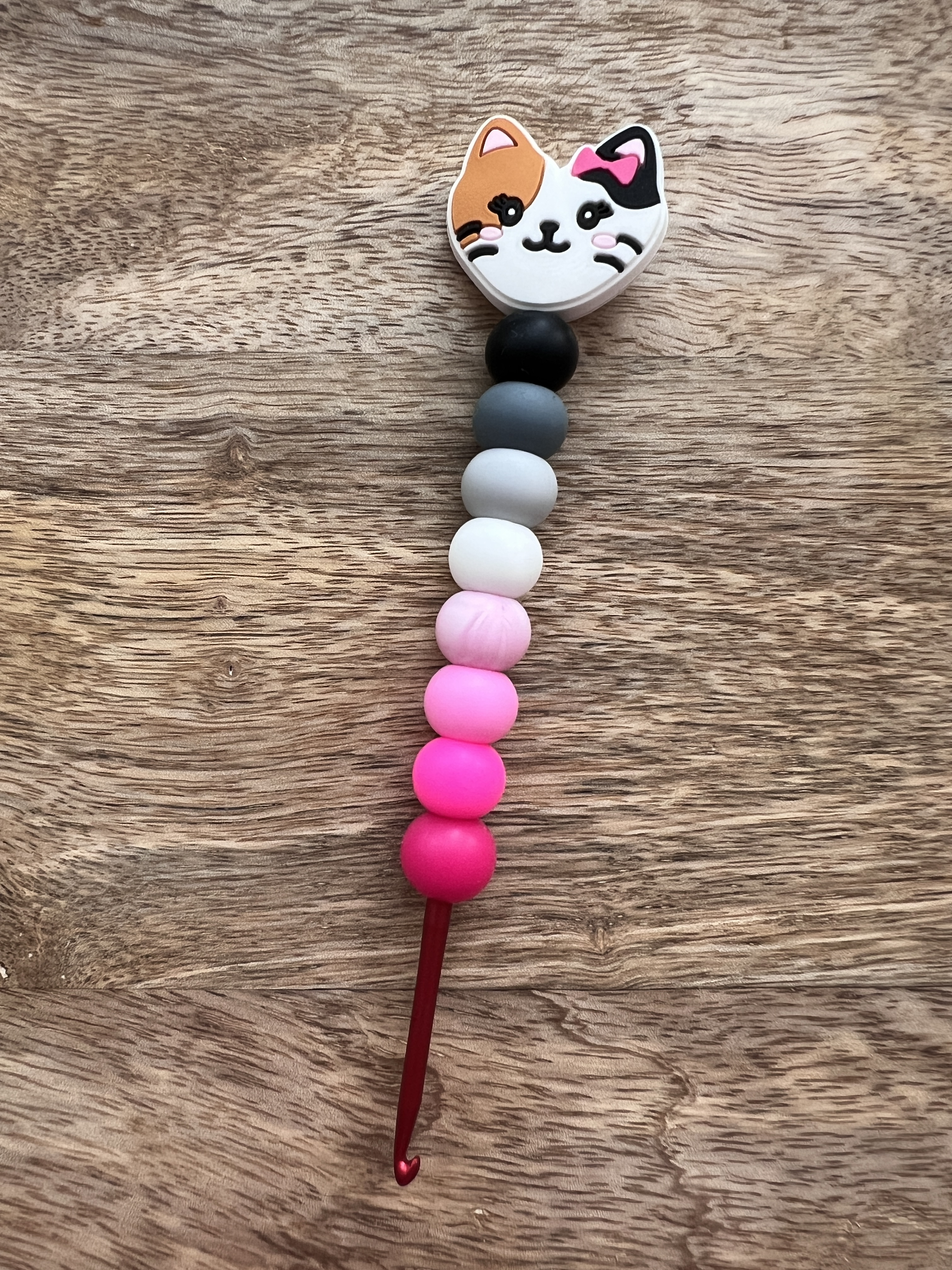 Designový háček 3mm- Kočka