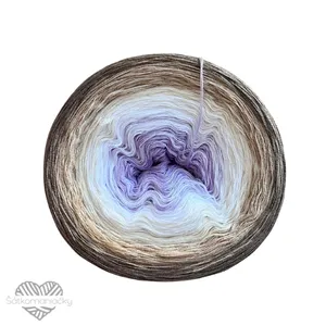 Příze Duhovka- levandulová- bílá- smetanová- béžová- hnědošedá