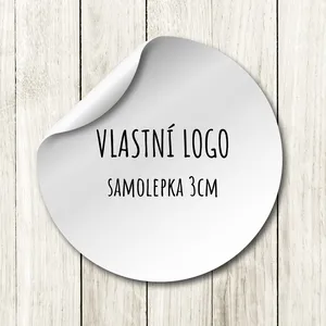 VLASTNÍ LOGO- Samolepka o průměru 3cm