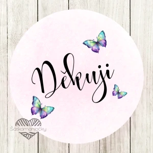 Samolepky- DĚKUJI (motýl)