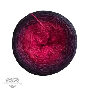 Příze Duhovka- červená, matně červená, vínová, černá