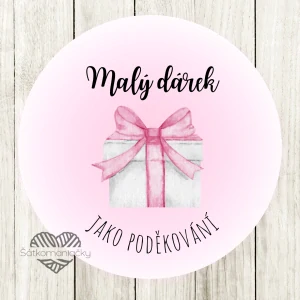 Samolepky- MALÝ DÁREK JAKO PODĚKOVÁNÍ