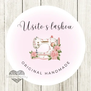Samolepky- UŠITO S LÁSKOU/ ORIGINAL HANDMADE