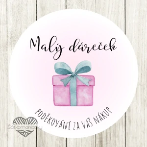 Samolepky- MALÝ DÁREČEK/PODĚKOVÁNÍ ZA VÁŠ NÁKUP