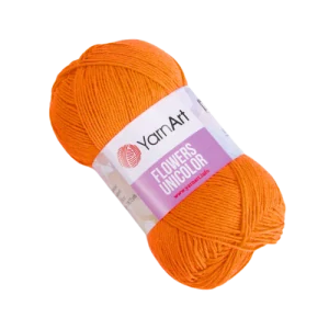 Flowers Unicolor 737- neon oranžová