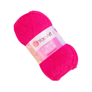 Flowers Unicolor 739- neon růžová