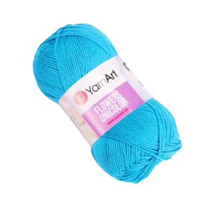 Flowers Unicolor 754- tyrkysová