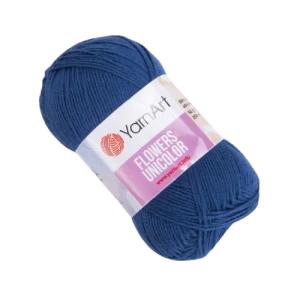 Flowers Unicolor 756- tmavě modrá