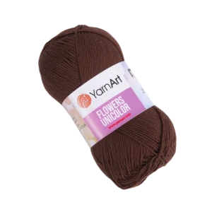 Flowers Unicolor 766- hnědá