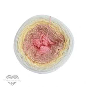 Příze Duhovka- světle růžová- broskvová- světle žlutá- smetanová- bílá