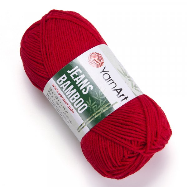 Jeans Bamboo 144- červená