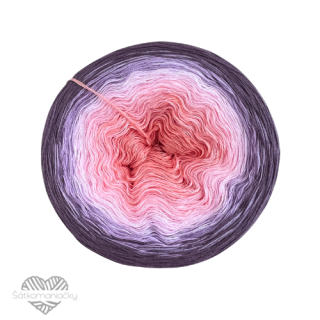 Příze Duhovka- meruňková- světle růžová- baby růžová- světle fialová- pastelově fialová
